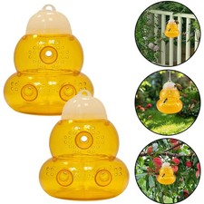 2X Wasp Trap Hanging Garden Wasp Hornet Bee Trap Catcher Non-Toxic Outdoor