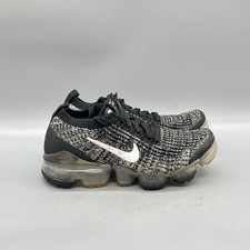 Nike Shoes Boys 5 Black White Air VaporMax Flyknit Running Sneakers Comfort