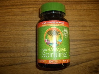 Pure Hawaiian Spirulina  Vegan-Immunity & Cardiovascular Support 200 Tabs 6/2028