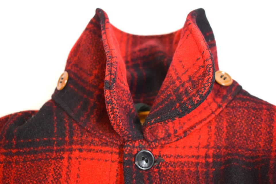 Vintage FIELD & STREAM Sportsman Coat All Wool - Plaid (Red) Size 46 Made in USA - Image 4 of 4