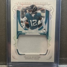 2025 National Treasures Travis Hunter Framed Fabric /25 Jaguars 
