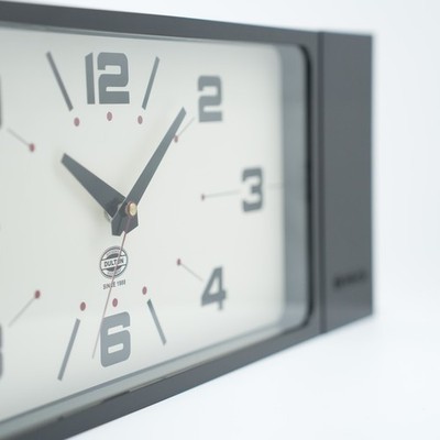 DULTON Double Face Wall Clock Rectangle Black H21-0362BK Silent