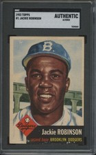 1953 Topps Baseball #1 Jackie Robinson SGC Authentic Altered