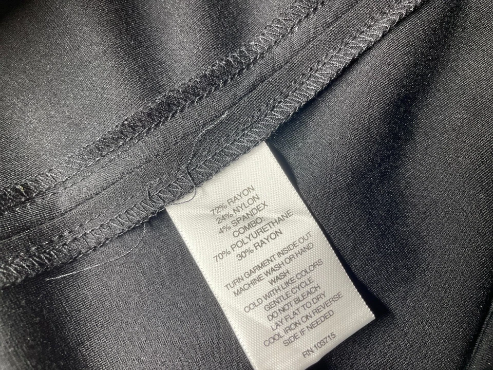 Falda lápiz elástica negra vanguardista y moderna Valerie Stevens para mujer talla grande 16W Foto 4 de 4