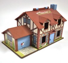 Vintage Fisher-Price Jeu Famille Maison N0. 952 – Tôt Bois Base – Maison