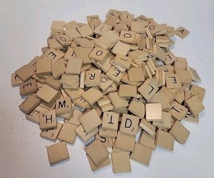 Large Lot of over 275 Scrabble Wooden Wood Tiles Replacement Craft Projects Kids