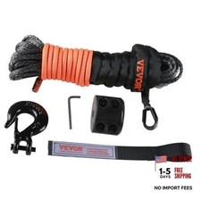 Synthetic Winch Rope, 1/4 Inch x 50 Feet 10,000 lbs Synthetic 1/4" - 50 FT