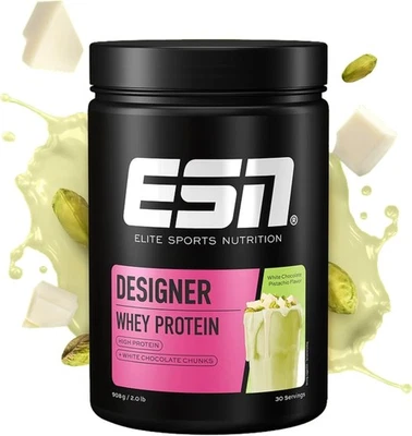 ESN Designer Whey Protein 300g Eiweiß White Chocolate Chunks + Pistachio Flavor