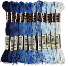 12 Variegated 6 Ply Embroidery Thread Skeins for Crafting  Bracelets