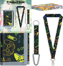 Kids Wallet for Boys Girls 5-16, Box-Packed Trifold H1-Balck Gamepad