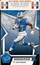 2019 Panini Rookies & Stars #169 Ty Johnson Rookie Detroit Lions