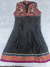 EUC Color Party Wear girls Anarkali Kameez Shalwar Black Beaded