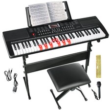 Keyboard Piano 61 Key Electric Piano Keyboard for Beginners/Professional, Por...