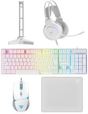 FANTECH 5 in-1 Gaming Keyboard and Mouse Combo, Rainbow LED Backlit Wired Key...