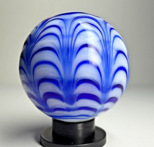 25mm Blue Rialto Handmade Glass Marble Large 1 Shooter Blue White Stand 25mm Blue Rialto Handmade Glass Marble Large 1 Shooter Blue White Stand