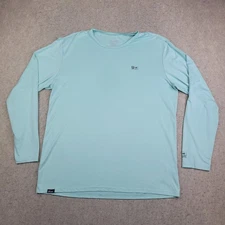 Pelagic 50+ UPF Fishing Shirt Mens 2XL Blue Long Sleeve Crew Neck Performance