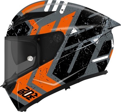 Suomy Stellar 2 Entropy Motorradhelm (Schwarz/Orange/Grau) Gr: L (59)