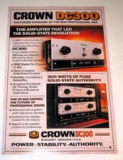 Crown DC300 Amplifier '68 Audiophile Poster 19