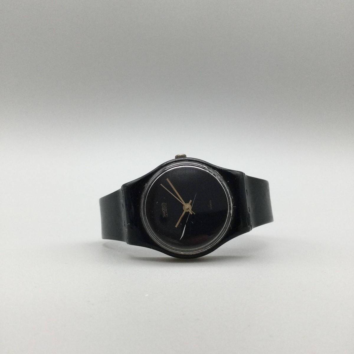 Vintage Swatch Black Magic Watch Womens 25mm Swiss Gold Tone  display picture 2