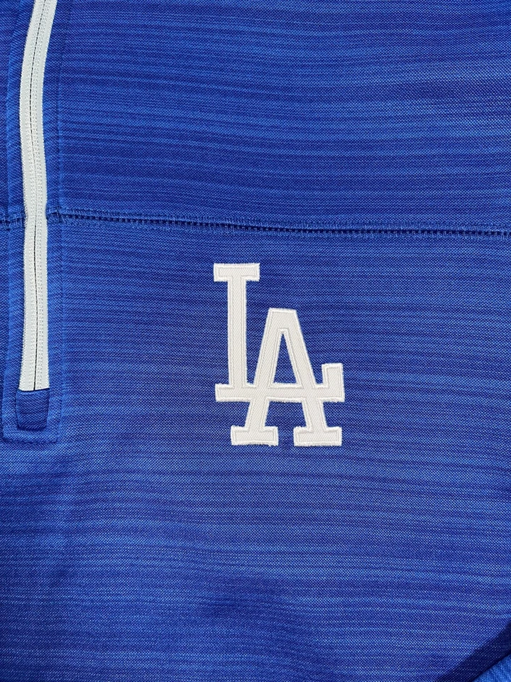 Pullover de los Dodgers de Los Ángeles Cuarto Cremallera Para Hombres Grande Azul MLB Béisbol G-III Foto 4 de 4