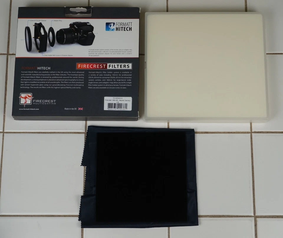 Filtro de densidad neutra Formatt Hitech Firecrest 165x165 mm IRND 3,9 13 paradas FR/SH Foto 2 de 4