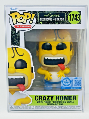 #ad Funko Pop The Simpsons: Crazy Homer #1743 Funko Specialty Edition w Protector $17.99