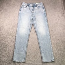 American Eagle Mom Jean Womens 6R Light Wash Strigid High Rise Denim NEW NWT