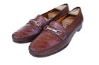 Johnston & Murphy Domani Brown Crocodile Leather Horsebit Loafer Dress Shoe 13M — photo 1