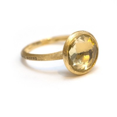 Marco Bicego New Jaipur Color Medium 18K Yellow Gold, Lemon Citrine Ring 7.5 New