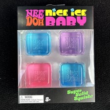 Schylling NeeDoh Nice Ice Baby 4 pack Nee Doh Mini Nice Cube Pink Blue Purple