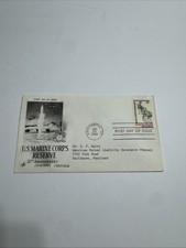 USMC MARINE CORPS RESERVE 50TH ANNIV  1966  Envelope and Stamp