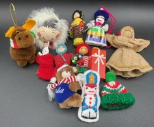 Lot of 11 - Assorted Vintage Christmas Ornaments/Decorations - Ethnic