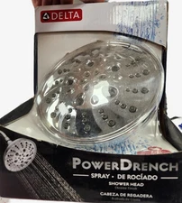 Delta 75577 6" Chrome 5 Spray H2Okinetic Shower Head