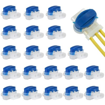 20pcs 3-Way Waterproof Wire Connectors, Self-Stripping Electrical IDC 314-BOX...