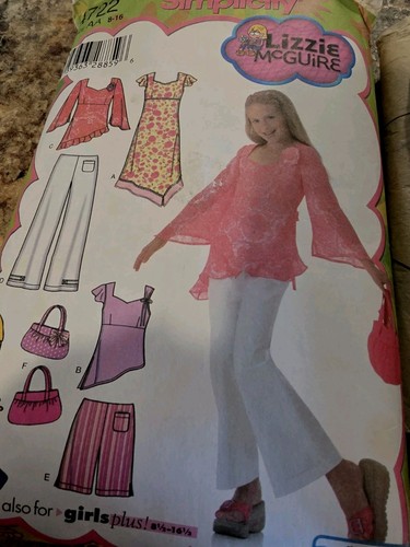 Simplicity Lizzie McGuire Pattern #4722 US Girls Size 8.5-16.5 2 FOR 1 DEAL!!! - Picture 5 of 5