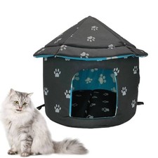 Stray Cats Shelter, Waterproof Outdoor Cat Dog House Foldable Warm Pet Cave f...
