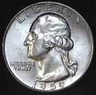 1959-D 25C Washington BU 90% Silver 26stt0204-1
