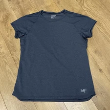 Arc'teryx Shirt Womens Medium Blue Short Sleeve Athletic Performance Lightweight