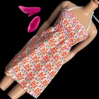 Barbie Dress Floral Print Smocked Bodice Pink Shoes Vintage 2001 Doll Fashions