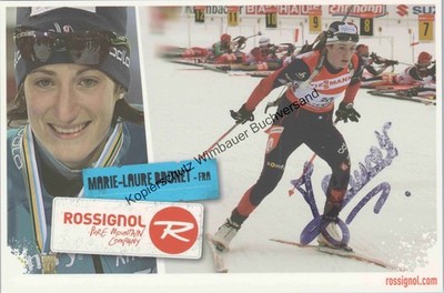 Original Autogramm Marie-Laure Brunet Biathlon /// Autograph signiert sig 337531