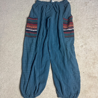 Harem Pants Womens Pants Tapered NO SIZE Blue