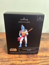 2021 Hallmark Animated BOBA FETT Star Wars Comic Con SDCC ornament Limited 3700