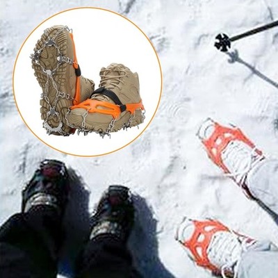 Stainless Steels Ice Grippers Spikes 18/19 Tooth Ice Claw Spikes Chain Shoe