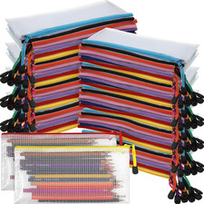 100 Pack Pencil Pouch Bulk Mesh Zipper Pencil Cases 9.5 x 4.5 Small Clear...