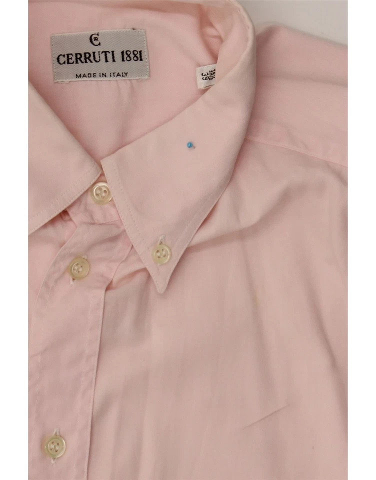 CERRUTI 1881 Mens Shirt Size 15 1/2 39 Medium Pink AL05 - Image 4 of 4
