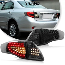 Set VLAND Smoked LED Tail Lights For 2008-2011 Toyota Corolla Rear Brake Lamp US