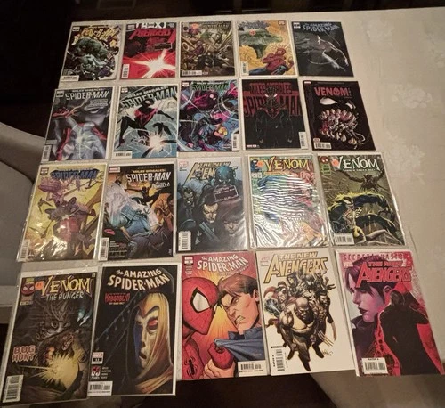 Lot 20 Marvel Comic Books:  Miles Morales Spider-man New Avengers Venom Amazing