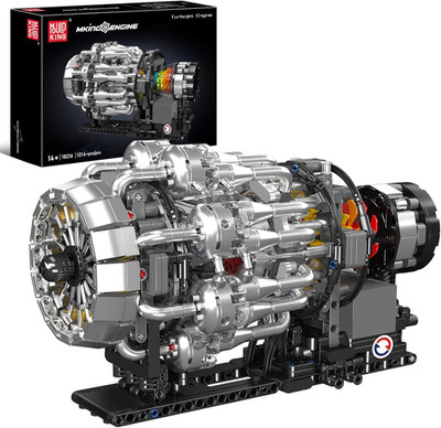 Turbojet Engine Model Kit - STEM Building Set for Ages 14+ (1214+ PCS)