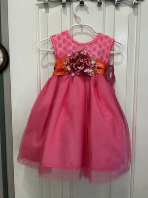 Girls 18 Mos. New By Purrfect. Pink Tulle Over Taffeta Attached Slip.