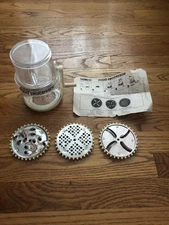 Gemco Hand Crank Powered Food Processor Grater Slicer VINTAGE